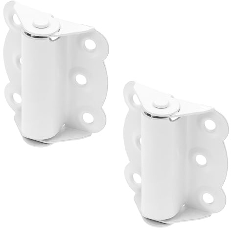 Prime-Line K 55512 Lot de 2 charnières de porte anti-tempête et moustiquaire à fermeture automatique avec vis Blanc 6,5 cm
