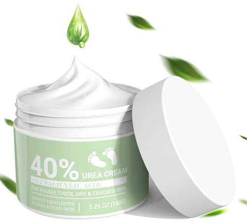Crema Pies Secos y Agrietados, Crema Urea al 40% y Aloe Vera Para Una Hidratación Profunda, Para Talones, Pies, Manos, Codos, Uñas y Rodillas
