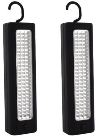Luz de trabajo ultrabrillante: 72 LED magnética con gancho para colgar, linterna portátil de inspección a pilas para camping, áticos, talleres y pesca. (2)