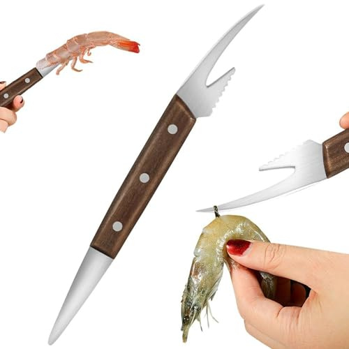 Éplucheur d'écrevisses - Outil Pour Décortiquer Les Crevettes | Ouvre-Huîtres Portable Préparation Alimentaire pour Cuisine Maison Restaurant Chef Salades Fruits de Mer