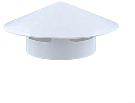 Capuchon de pluie en PVC pour ventilation de toit avec capot rond pour 75 à 160 mm, offre une protection contre les dommages causés par l'eau et les débris étrangers (160 mm)