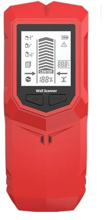 Rilevatore Tubi e Cavi Elettrici, Rilevatore di metalli elettronico scanner da parete 6 in 1 for montanti in legno, tubi, cavi CA, tester profondità del metallo