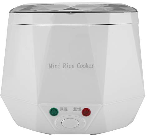 Rengue Cuociriso Elettrico per Auto, Vaporiera Portatile con capacità di 1,3 Litri, Design Intuitivo per Spostamenti e Viaggi (WHITE)