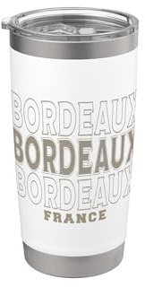 Vintage Bordeaux Francia Bicchiere termico in acciaio inox doppia parete