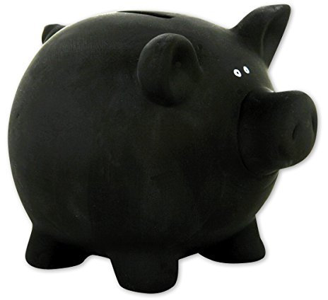 Sparschwein aus Keramik zum Beschriften, Tafellack, Kreidetafel