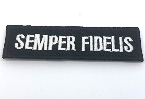 Semper Fidelis Schwarz Bestickt Softair Paintball Patch