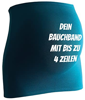 Bauchband mit Wunschtext - Bauchband mit Text, einfach selber gestalten. Alle Bauchbänder werden mit Liebe bedruckt. Designe jetzt dein eigenes Bauchband auf Amazon