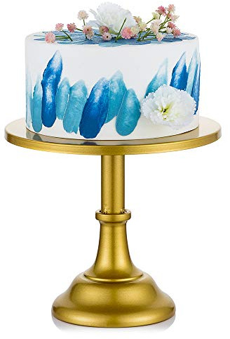 Alzata per Torta da 25cm Alzata per Torte Rotonda Cupcake Stand in Metallo, Piedistallo per Torta in Metallo, Vassoio per Snack, Centrotavola per Forniture da Forno