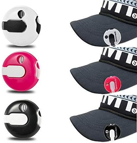 FINGER TEN 2 Stück Golf Score Counter Clicker Mini Punktezähler Mit Hat Clip Zähler Schlagzähler Touch Reset Scoring Tool (Weiß-2Stück)