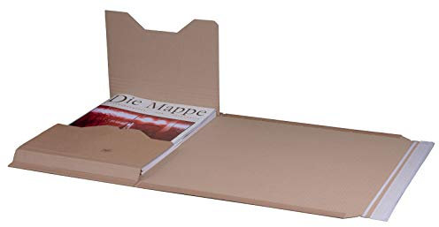 KK Verpackungen® Höhenvariable Versandverpackung für Büchersendungen | 50 Stück, DIN A2, 620x420x54mm | Buchverpackung, Wickelverpackung mit Selbstklebeverschluss & Aufreißfaden