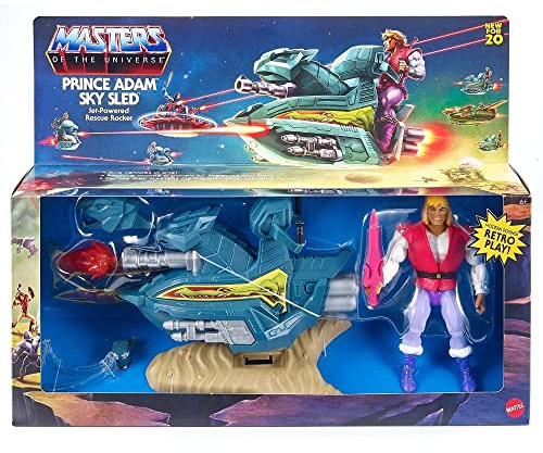 Masters of the Universe Origins Skysled Prinz Adam Schlitten für MotU Spiel- und Sammelspaß, Geschenk für Kinder ab 6 Jahren