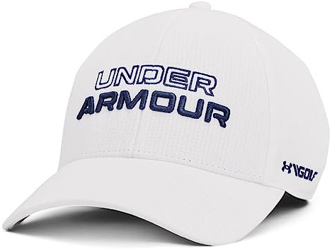 Under Armour Men's Jordan Spieth Tour Hat , White (100)/Academy Blue , Medium/Large