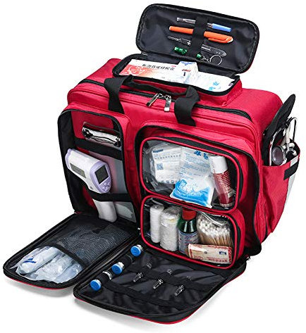 WANGXNCase Erste Hilfe Tasche Schulranzen,Kompaktes Erste-Hilfe-Set Notfall-Überlebenstrauma-Kit Mit Beschrifteten Fächern, Wasserdichtes Notfall-Rettungsset Für Den Außenbereich