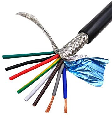KEPOHK Draht und Kabel 20AWG 0,5 mm2 mehradriges abgeschirmtes Kabel RVVP 2/3/4/5/6/7/8/10/12/14/16/20/24 8 Adern 5 Meter