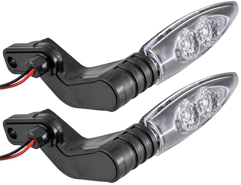 NATGIC 1 Paar Motorrad Heckblinker Bernstein, Motorrad Heckblinker Blinker für B-MW F650GS F700GS F800G F800R F800S F800ST HP2 Sport K1200R K1300R R1200GS R1200R - Klarglas