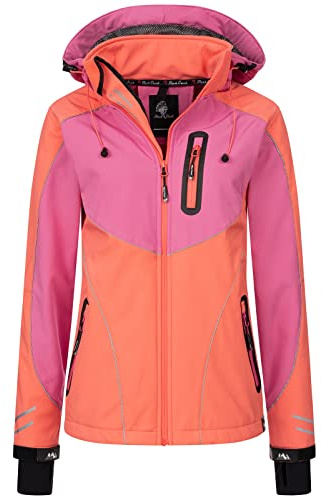 Rock Creek Softshelljacke Damen Outdoor Windbreaker D-464 | Wasserabweisende Übergangsbekleidung, funktionale Wanderjacke für Frauen, Camping, Freizeit und wechselhaftes Wetter
