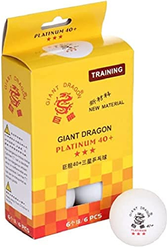 SMJ sport Giant Dragon Platinum Star*** 8333 Tischtennisbälle 6St., Weiß, 40