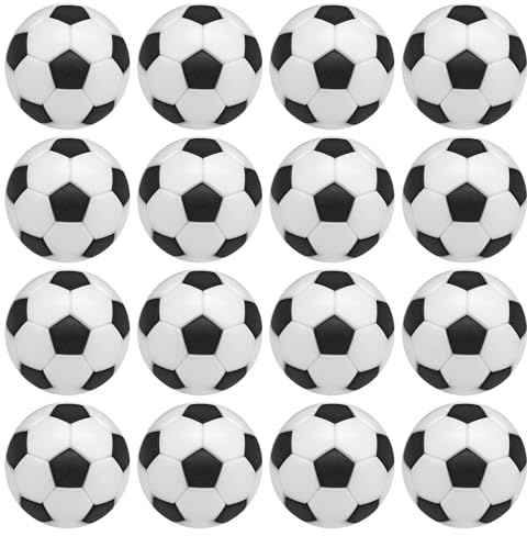 Naissgo 16 Stück Tischfußball Kickerbälle, Tischfussball Bälle Ersatzbälle, Tischfußball Kugeln Mini Ball (32MM/ 36MM)