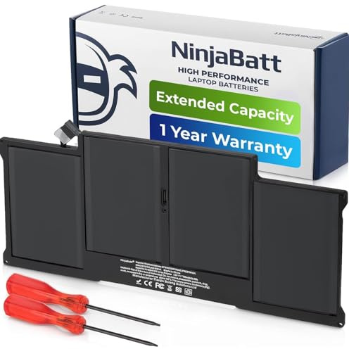 NinjaBatt Akku für Apple MacBook Air 13 A1466 A1496 2012 2013 2015 2017