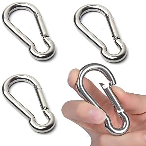 Carabiner Clip, M6 Carabiner Clip Heavy Duty, Small Carabiner Clips For Hiking, Camping, Fishing, Dog Leash & More, 60mm Carbine Hook Holds Upto 70Kg(Not for Climbing)…