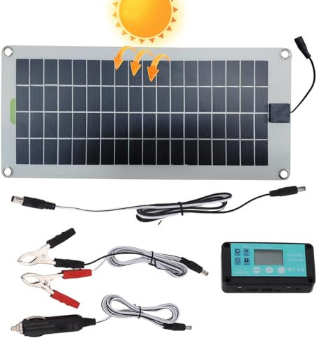 Solar Car Charger - 30W 12V Car Charger Solar Powered Solar Panel Maintenance Charger | Solar Panel Maintenance Charging Kit Pl
