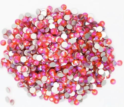 Hellrosa/Rose/Fuchsia/Siam Glas-Strasssteine für Nagelkunst SS3~SS34 Kristallnägel, keine Hotfix-Dekorationen-Hyazinth AB-SS3 1440 Stück