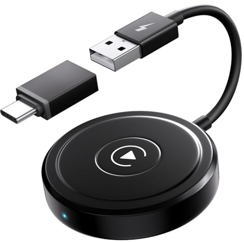 FEINODI Wireless CarPlay Adapter für iPhone, Bluetooth CarPlay Adapter, Konvertiert Wired CarPlay auf Wireless CarPlay, Kompatibel mit 2016+ Autos, iOS 10-17