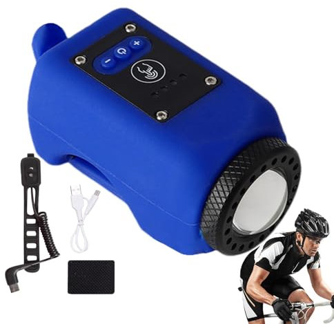 Clacson elettronico per bici, campanello d'allarme per anello manubrio ciclismo - Design impermeabile per clacson per bici da 110 dB - Campanelli d'allarme Campanello elettronico a tromba Design poten