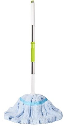 ZJTHY Mop Portatile in Acciaio Inossidabile con 2 Teste di mop Sistema di Pulizia del Pavimento della casa con spazzoloni girevoli per la Finestra del Pavimento della casa