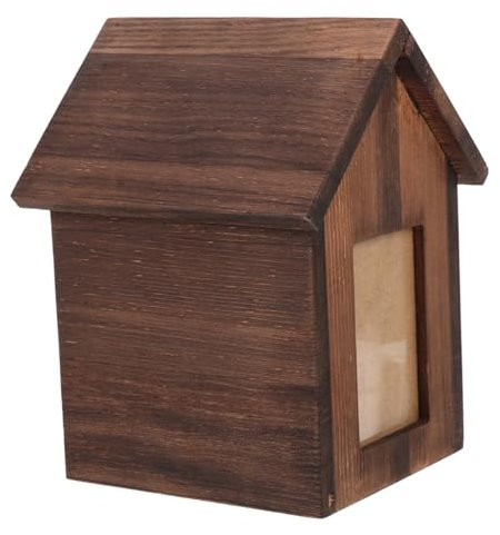 HOUDERCO Haustierurne Aus Holz Für Hundeasche Personalisierte Gedenkurne Tragbare Aschebox Für Haustiere Langlebig Und Leicht Für Trauerbewältigung