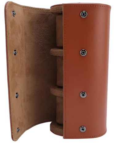 de Reloj Roll Storage Box PU PU Cuero Roll Roll Case de Viajes Organizador de Viajes, Lining Soft Almacenamiento para Visualización (1 Ranura) (2 Ranura) (3 Ranura)