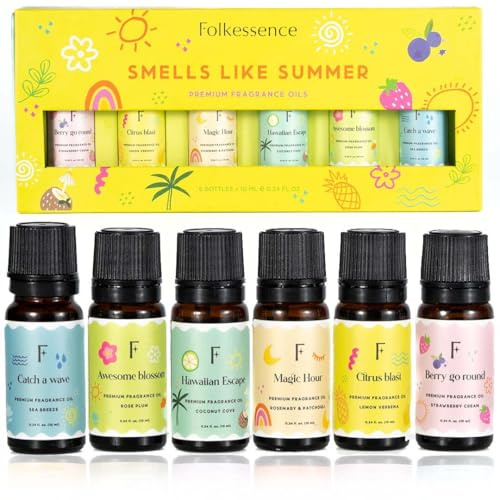 Premium doftolja (set med 6, 10 ml, luktar som sommar)