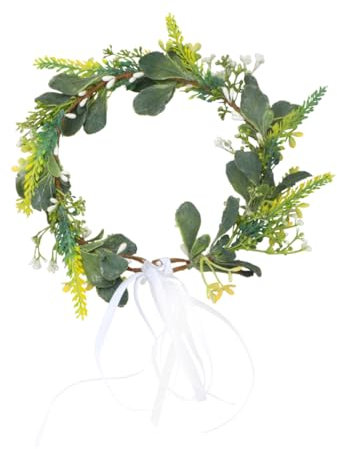 DEARMAMY 1 Stück Simulierte Lavendel -Garland -Kopfschmuck Dekorationen Braut- Kranz Brautkopfbedeckung für Party Accessoires Hochzeit Haarschmuck Braut Yellow