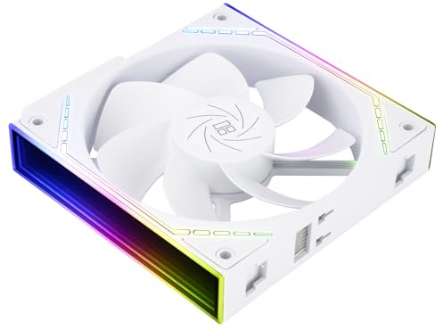 Thermalright TL-M12QRW - Ventilador de carcasa de 120 mm, silencioso, función PWM, efectos de iluminación ARGB de espejo infinito, diseño de hoja de ventilador inverso, nuevo módulo de chip de