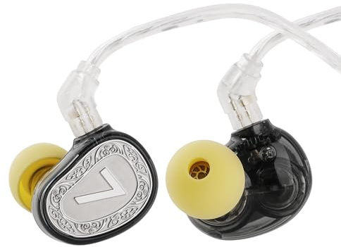 Linsoul 7Hz x HBB Elua Ultra In Ear Monitor, Cuffie con Doppio Driver Dinamico, Auricolari Cablati in Rame Senza Ossigeno ad Alta Purezza per Musicisti Audiofili (Argento)