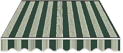 Tessuto di Ricambio per Tende da Sole da Patio 200x150 Cm, Telo Parasole in Tela Resistente alle Intemperie per Giardino, Terrazza, Balcone(Green,6.5x5ft(200x150cm))