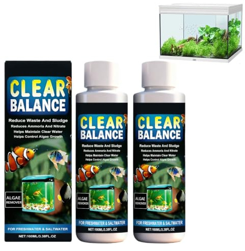 Chiarificatore D'acqua per Acquari di Acqua,2pcs Chiarificatore Acqua Acquario,Pulitore Fondo Acquario,elimina torbidità e impurità