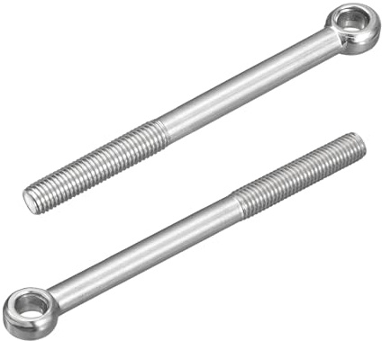 QUARKZMAN 4Pcs Anillos de Elevación M12 x 150mm, Pernos de Ojo Tornillos de Argollas de Acero Inoxidable 304 para Colgar y Fijar Válvulas Compuerta Tuberías