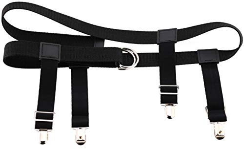 Kelisdi Elastischer Taillengürtel mit Strumpfhalter-Clip, Unisex, Strumpfhosenhalter