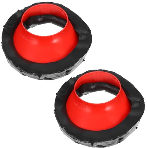 HAMPPLIES 2 Pezzi Anello Guarnizione Wc in Gomma Flessibile e Resistente Tenuta Antiperdite per Riparazione e Installazione Wc Adatto per Base Standard
