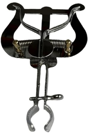 Supporto per fogli in ottone con morsetto regolabile per trombone, tromba, corno, presa sicura, portatile, per esercitazioni e pratica all'aperto