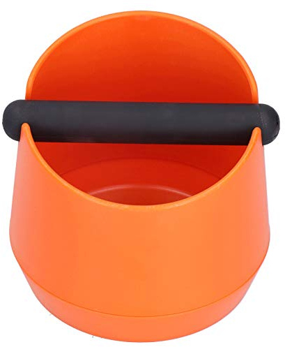 Knock Box per Fondi di Caffè, Contenitore con Vasca Profonda e Barra Rimovibile, Base Antiscivolo, Leggero e Resistente - Assorbimento Urti, Facile da Pulire, Ideale per Bar e Ca