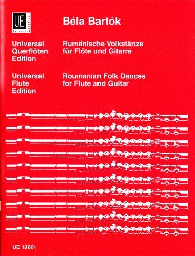 UNIVERSAL EDITION BARTOK BELA - DANSES ROUMAINES POUR FLûTE ET GUITARE Partition classique Bois Flûte traversière