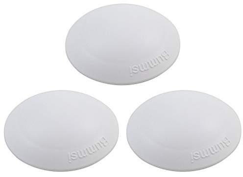 3 Stück Home Xpert Türstopper, Türpuffer BUMMSI, Ø 50 mm weiß | Türpuffer