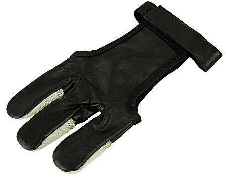 elToro Hairglove Black and White Schießhandschuh | Kalbshaar-Fingertips für schnelles Lösen der Sehne, A-Grade Leder, Größen XS, XXL