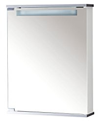 Jokey Spiegelschrank Cento mit LED Beleuchtung, Badezimmer Spiegelschrank 50 cm, inkl Steckdose, Lichtfarbe: neutralweiß