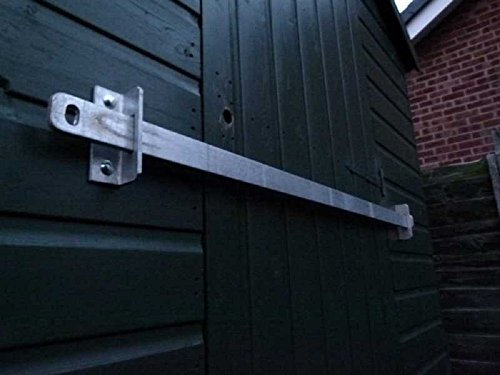Dio-Met Garden Shed Security Bar 1800mm Galvanised Silver Metal Full Kit