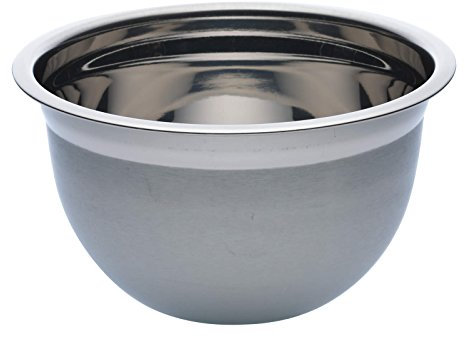 KitchenCraft Bol grande de acero inoxidable para mezclar, 4 litros (7 pintas), Plateado
