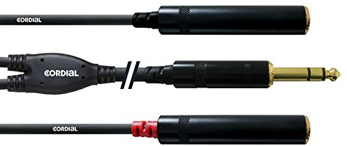 Cordial 2x 6,3 fem mono / 6,3 st 0,3 m Y-Adapterkabel CFY 0,3 VGG - Adattatore per spina