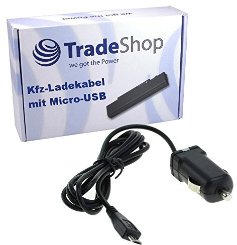 Trade-Shop KFZ Auto Ladegerät Ladekabel Adapter Micro-USB passend für Panasonic Eluga KX-TU327 KX-TU328 Phicom FWS 710 Pro FWS 610 i370 FWS610 FWS620 FWS650 FWS710Pro i370 i600 i700 i800 i803 i813